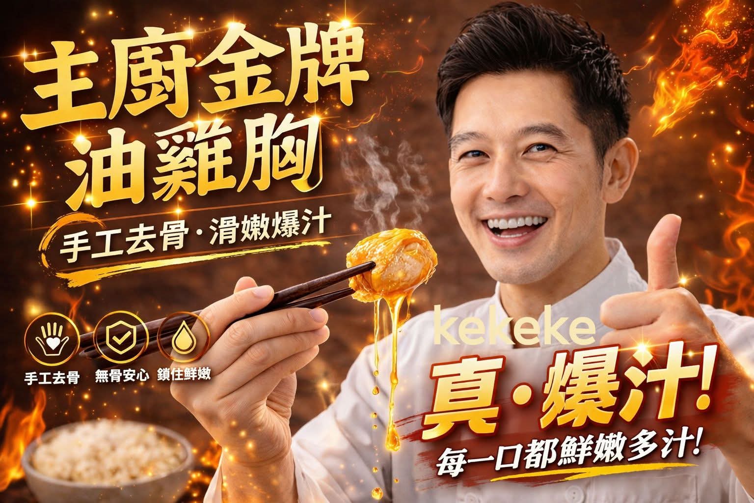 主廚金牌去骨油雞胸500g